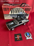 DEATHPROOF_018 - 1971 Chevrolet Nova "Death Proof" 1:18 Scale Diecast Car Autographed By Kurt Russell & Rose McGowan
