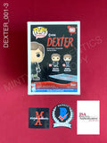 DEXTER_001 - Dexter 1965 Dexter Morgan Funko Pop Autographed By Michael C Hall, Jennifier Carpenter, David Zayas, Erik King & Desmond Harrington
