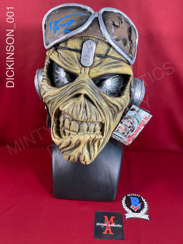 DICKINSON_001 - Iron Maiden "Aces High" Trick Or Treat Studios Mask Autographed By Bruce Dickinson