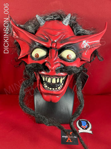 DICKINSON_006 - Iron Maiden "Number Of The Beast" Trick Or Treat Studios Mask Autographed By Bruce Dickinson