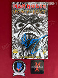 DICKINSON_090 - Iron Maiden Legacy Of The Beast 2020 Night City #1 Glow In The Dark LFCC Variant (BW) Comic Book Autographed By Bruce Dickinson