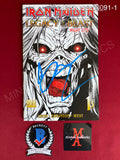 DICKINSON_091 - Iron Maiden Legacy Of The Beast 2020 Night City #1 Glow In The Dark C2E2 Variant Comic Book Autographed By Bruce Dickinson
