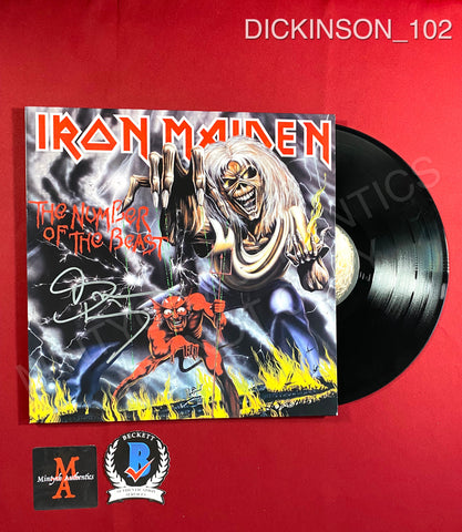 DICKINSON_102 - Iron Maiden "The Number Of The Beast" Vinyl Autographed By Bruce Dickinson