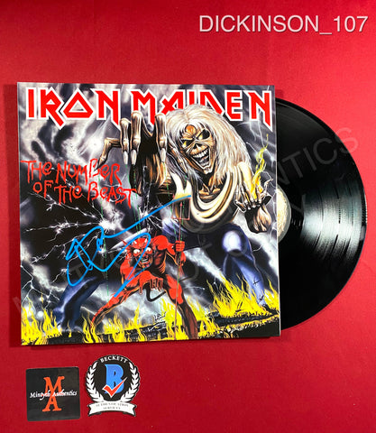 DICKINSON_107 - Iron Maiden "The Number Of The Beast" Vinyl Autographed By Bruce Dickinson