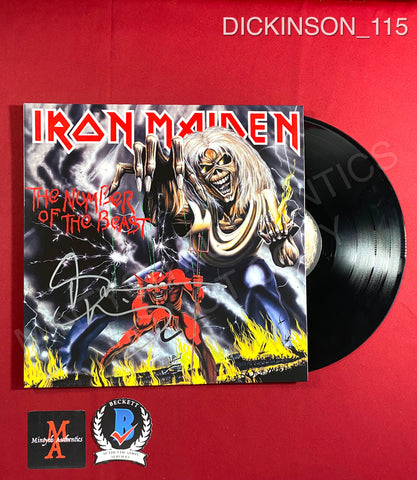 DICKINSON_115 - Iron Maiden "The Number Of The Beast" Vinyl Autographed By Bruce Dickinson