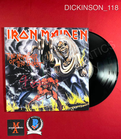 DICKINSON_118 - Iron Maiden "The Number Of The Beast" Vinyl Autographed By Bruce Dickinson
