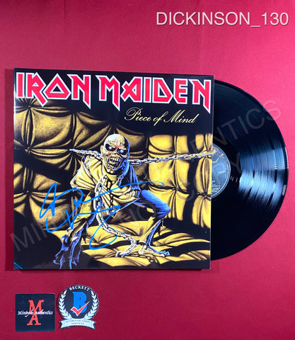 DICKINSON_130 - Iron Maiden "Piece Of Mind" Vinyl Autographed By Bruce Dickinson