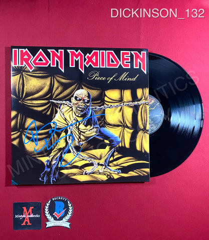 DICKINSON_132 - Iron Maiden "Piece Of Mind" Vinyl Autographed By Bruce Dickinson
