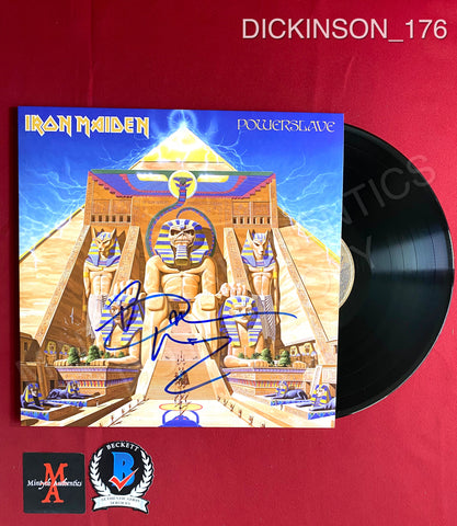 DICKINSON_176 - Iron Maiden "Powerslave" Vinyl Autographed By Bruce Dickinson