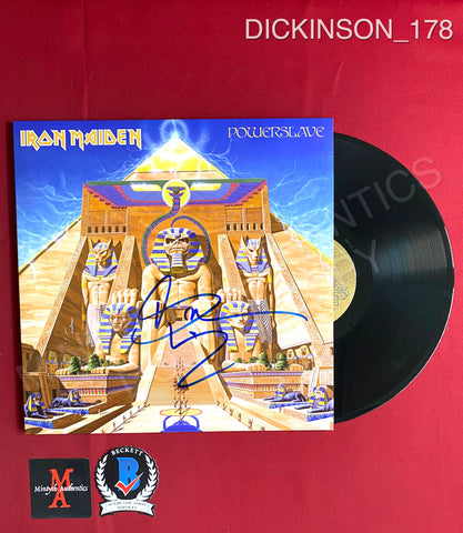 DICKINSON_178 - Iron Maiden "Powerslave" Vinyl Autographed By Bruce Dickinson