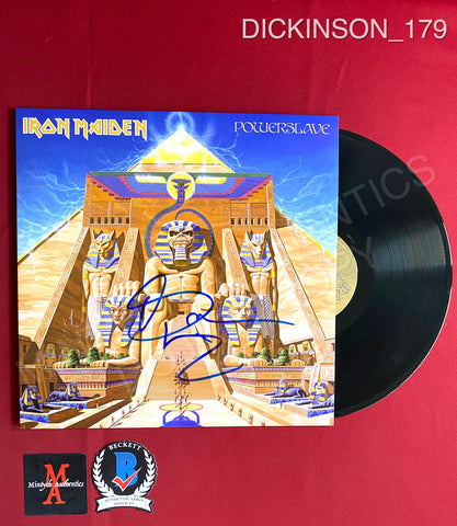 DICKINSON_179 - Iron Maiden "Powerslave" Vinyl Autographed By Bruce Dickinson