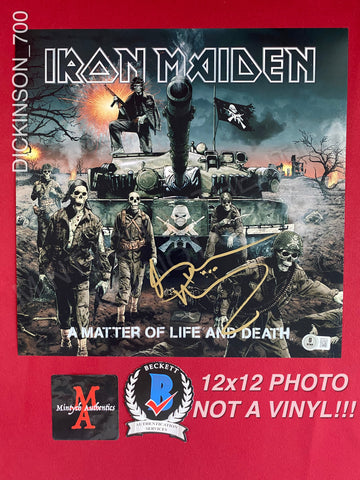 DICKINSON_700 - 12x12 Photo Autographed By Bruce Dickinson