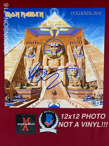 DICKINSON_716 - 12x12 Photo Autographed By Bruce Dickinson