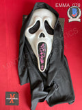 EMMA_078 - Ghost Face Fun World Scream Mask Autographed By Emma Roberts