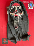 EMMA_090 - Ghost Face Fun World Silver Mask Autographed By Emma Roberts