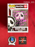 EMMA_223 - Ghost Face 1607 Scream Funko Pop! Autographed By Emma Roberts