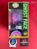EMMA_230 - Ghost Face 1607 Blacklight Scream Funko Pop! Autographed By Emma Roberts