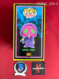 EMMA_230 - Ghost Face 1607 Blacklight Scream Funko Pop! Autographed By Emma Roberts