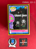 EMMA_231 - Ghost Face 1607 Blacklight Scream Funko Pop! Autographed By Emma Roberts