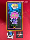 EMMA_231 - Ghost Face 1607 Blacklight Scream Funko Pop! Autographed By Emma Roberts