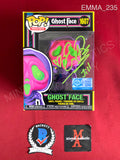 EMMA_235 - Ghost Face 1607 Blacklight Scream Funko Pop! Autographed By Emma Roberts