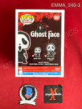 EMMA_240 - Ghost Face 1607 Glow In The Dark Scream Funko Pop! Autographed By Emma Roberts