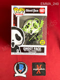 EMMA_240 - Ghost Face 1607 Glow In The Dark Scream Funko Pop! Autographed By Emma Roberts