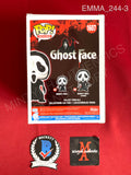 EMMA_244 - Ghost Face 1607 Glow In The Dark Scream Funko Pop! Autographed By Emma Roberts