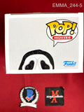 EMMA_244 - Ghost Face 1607 Glow In The Dark Scream Funko Pop! Autographed By Emma Roberts