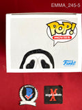 EMMA_245 - Ghost Face 1607 Glow In The Dark Scream Funko Pop! Autographed By Emma Roberts