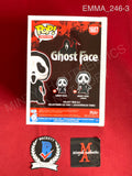 EMMA_246 - Ghost Face 1607 Glow In The Dark Scream Funko Pop! Autographed By Emma Roberts