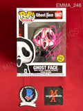EMMA_246 - Ghost Face 1607 Glow In The Dark Scream Funko Pop! Autographed By Emma Roberts