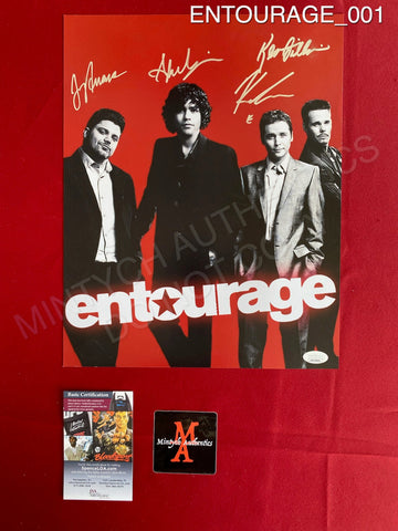 ENTOURAGE_001 - 11x14 Photo Autographed By Adrian Grenier, Jerry Ferrara, Kevin Dillon & Kevin Connolly