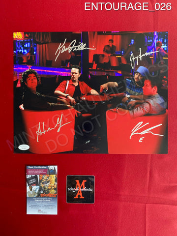 ENTOURAGE_026 - 11x14 Photo Autographed By Adrian Grenier, Jerry Ferrara, Kevin Dillon & Kevin Connolly