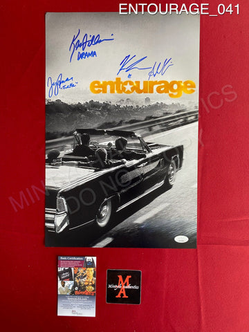 ENTOURAGE_041 - 11x17 Photo Autographed By Adrian Grenier, Jerry Ferrara, Kevin Dillon & Kevin Connolly