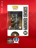 FEDE_001 - Ailen Romulus 1617 Scorched Xenomorph Funko Pop! Autographed By Fede Alvarez & Rodo Sayagues