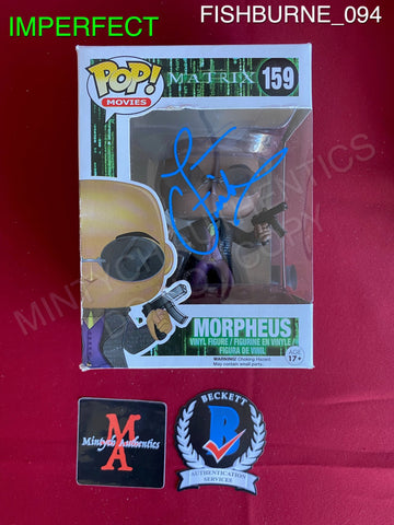 FISHBURNE_094 - Pop! Movies Matrix 159 Morpheus Funko Pop! (IMPERFECT) Autographed By Laurence Fishburne