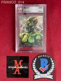 FRANCO_014 - The Green Goblin 9 Topps 2002 Marvel Spider-Man Slabbed Trading Card Autographed By James Franco