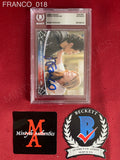 FRANCO_018 - The Green Goblin 54 Topps 2002 Marvel Spider-Man Slabbed Trading Card Autographed By James Franco