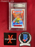 FRANCO_029 - Repelling Roper Garbage Pail Kids Topps 2020The Green Goblin 53 Topps 2002 Marvel Spider-Man Slabbed Trading Card Autographed By James Franco