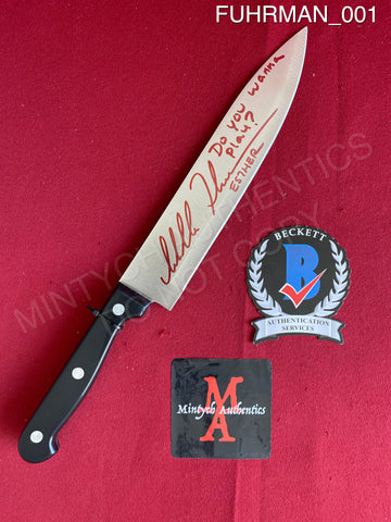 FUHRMAN_001 - Real 8" Steel Knife Autographed By Isabelle Fuhrman
