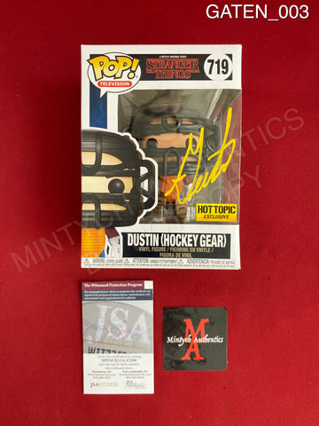 GATEN_003 - Stanger Things 719 Dustin (Hockey Gear) Funko Pop! Autographed By Gaten Matarazzo