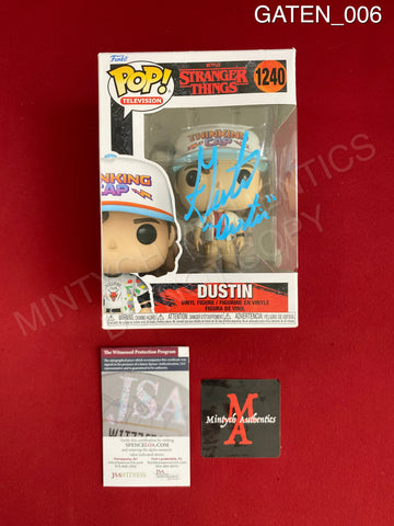 GATEN_006 - Stanger Things 1240 Dustin Funko Pop! Autographed By Gaten Matarazzo