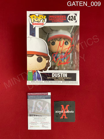 GATEN_009 - Stanger Things 424 Dustin Funko Pop! Autographed By Gaten Matarazzo