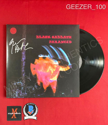 GEEZER_100 - Black Sabbath "Paranoid" Vinyl Autographed By Geezer Butler