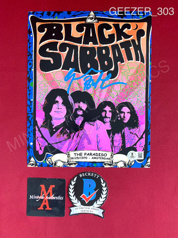 GEEZER_303 - 8x10 Photo Autographed By Geezer Butler