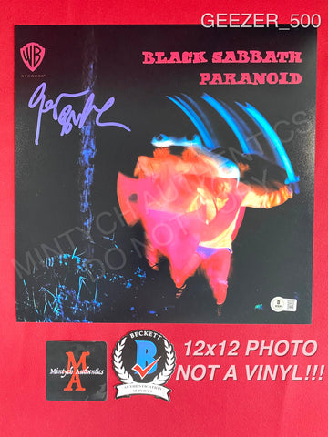 GEEZER_500 - 12x12 Photo Autographed By Geezer Butler