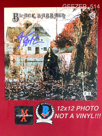 GEEZER_514 - 12x12 Photo Autographed By Geezer Butler