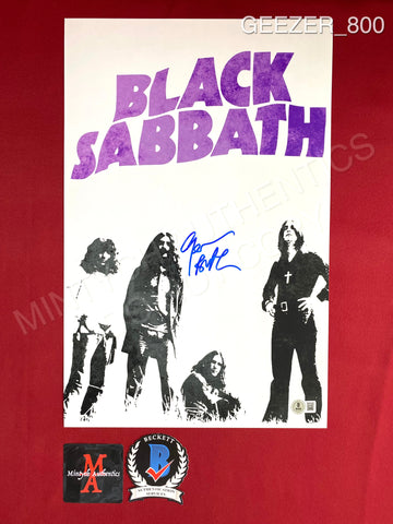 GEEZER_800 - 11x17 Photo Autographed By Geezer Butler