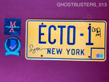 GHOSTBUSTERS_013 - Ecto 1A License Plate Yellow Ghostbusters License Plate Autographed By Dan Aykroyd & Sigourney Weaver